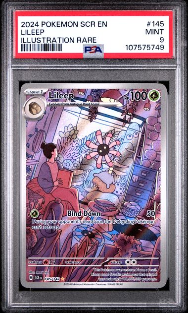 2024 Pokemon Scr En-Stellar Crown Lileep #145 (Illustration Rare) Mint 9 front