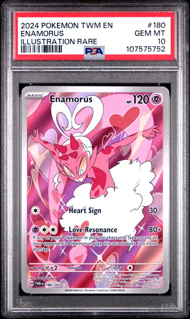 2024 Pokemon Twm En-Twilight Masquerade Enamorus #180 (Illustration Rare) Gem Mt 10 front