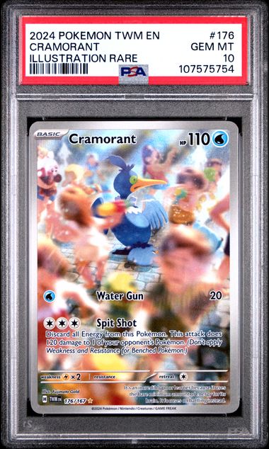 2024 Pokemon Twm En-Twilight Masquerade Cramorant #176 (Illustration Rare) Gem Mt 10 front