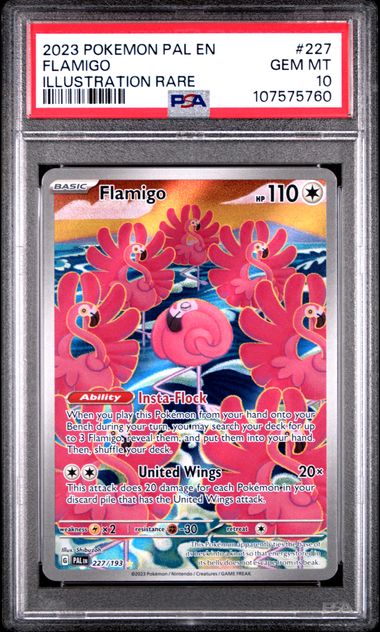 2023 Pokemon Pal En-Paldea Evolved Flamigo #227 (Illustration Rare) Gem Mt 10 front