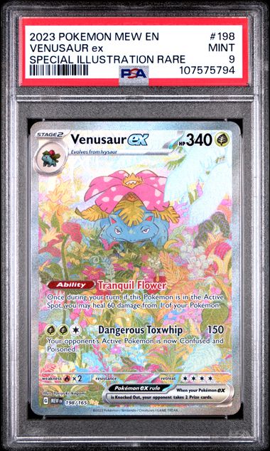 2023 Pokemon Mew En-151 Venusaur Ex #198 (Special Illustration Rare) Mint 9 front