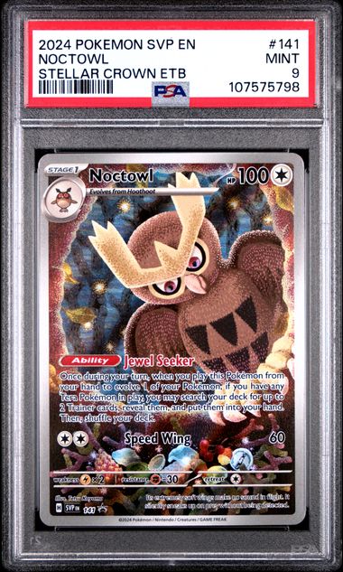 2024 Pokemon Svp En-Sv Black Star Promo Noctowl #141 (Stellar Crown Etb) Mint 9 front