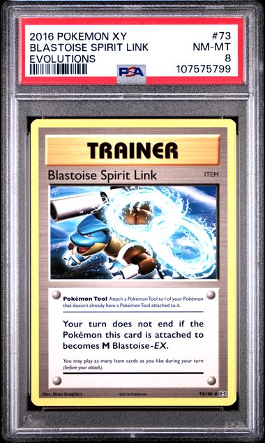 2016 Pokemon Xy Evolutions Blastoise Spirit Link #73 (Evolutions) Nm-Mt 8 front