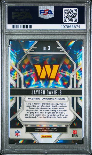 2024 Panini Prizm Prizmatic Jayden Daniels #3 Mint 9 back