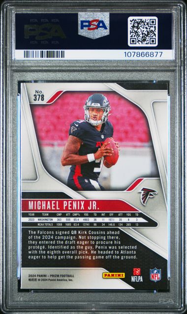 2024 Panini Prizm Michael Penix Jr. #378 Nm-Mt 8 back
