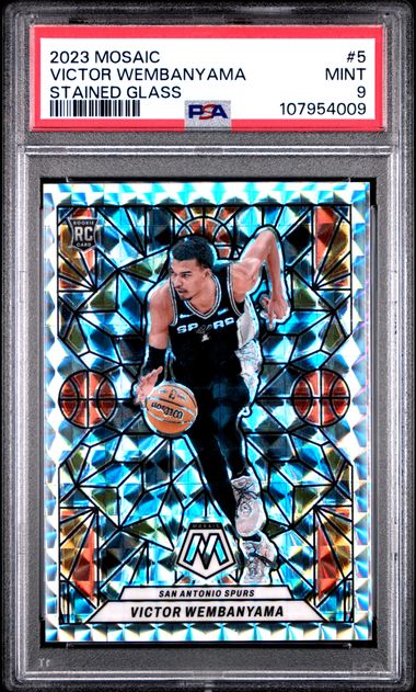 2023 Panini Mosaic Stained Glass Victor Wembanyama #5 Mint 9 front