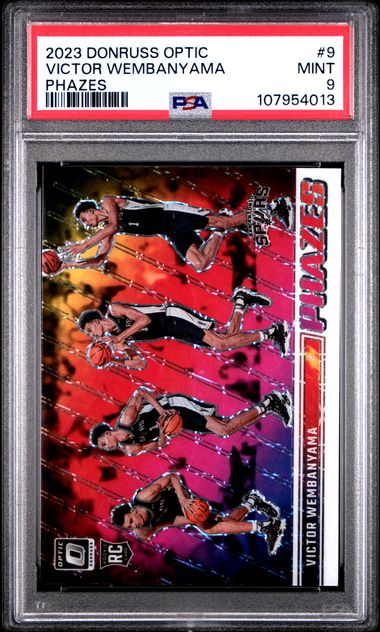 2023 Panini Donruss Optic Phazes Victor Wembanyama #9 Mint 9 front