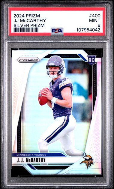 2024 Panini Prizm Jj Mccarthy #400 (Silver Prizm) Mint 9 front