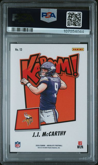 2024 Panini Absolute Kaboom! Horizontal Jj Mccarthy #13 Mint 9 back
