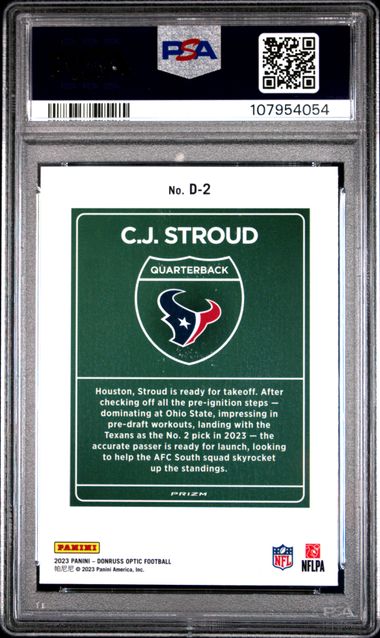 2023 Panini Donruss Optic Downtown! Cj Stroud #D2 (Downtown!) Mint 9 back