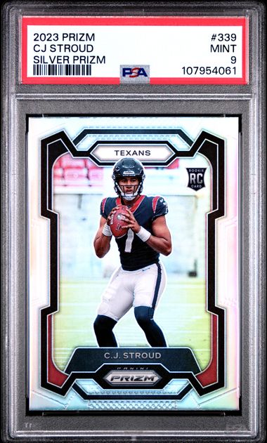 2023 Panini Prizm Cj Stroud #339 (Silver Prizm) Mint 9 front