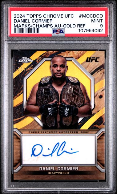 2024 Topps Chrome Ufc Marks Of Champions Autographs Daniel Cormier #Mocdco (Marks/Champs Au-Gold Ref) Mint 9 front
