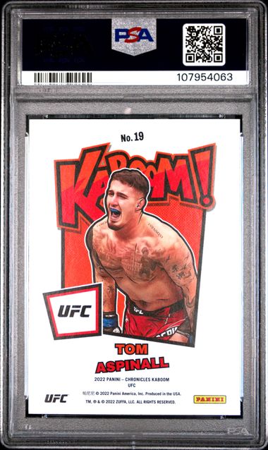 2022 Panini Instant Ufc Kaboom! Tom Aspinall #19 (Kaboom!) Mint 9 back