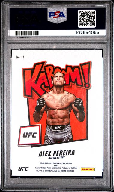 2023 Panini Chronicles Ufc Kaboom! Alex Pereira #17 Mint 9 back