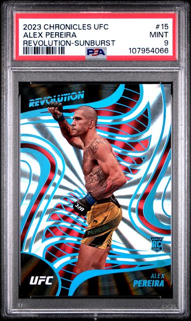 2023 Panini Chronicles Ufc Revolution Alex Pereira #15 (Revolution-Sunburst) Mint 9 front