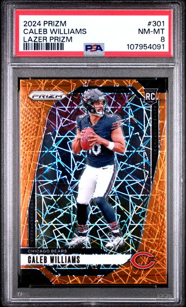 2024 Panini Prizm Caleb Williams #301 (Lazer Prizm) Nm-Mt 8 front