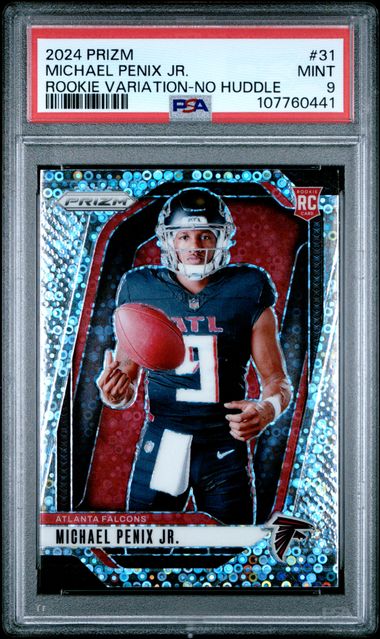 2024 Panini Prizm Rookie Variation Michael Penix Jr. #31 (Rookie Variation-No Huddle) Mint 9 front