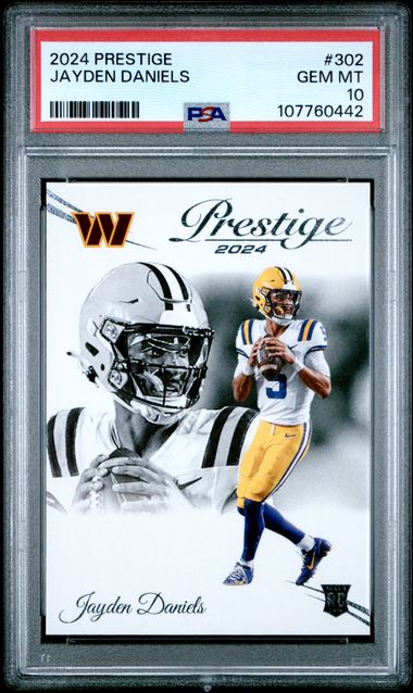 2024 Panini Prestige Jayden Daniels #302 Gem Mt 10 front