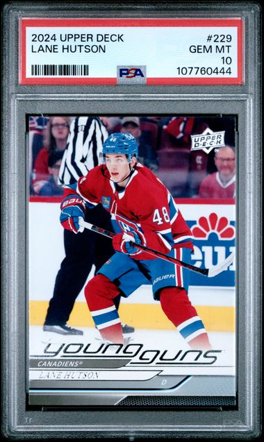 2024 Upper Deck Lane Hutson #229 Gem Mt 10 front
