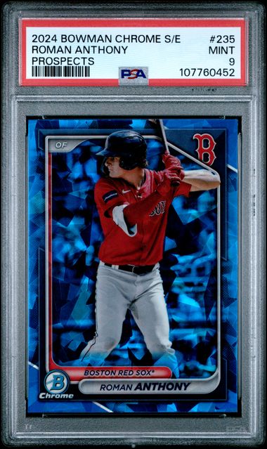 2024 Bowman Chrome Sapphire Edition Prospects Roman Anthony #235 Mint 9 front