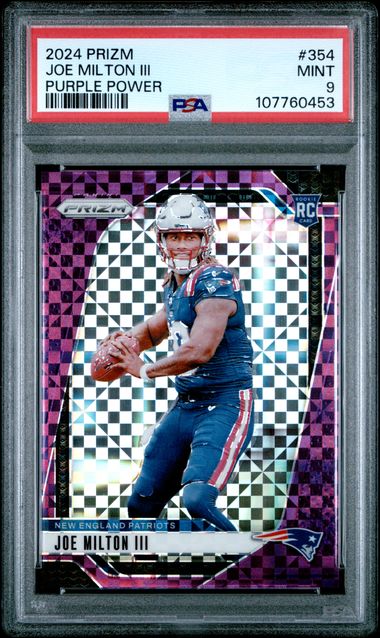 2024 Panini Prizm Joe Milton Iii #354 (Purple Power) Mint 9 front