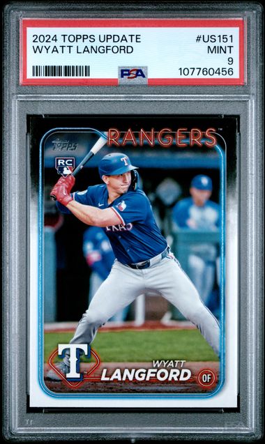 2024 Topps Update Wyatt Langford #Us151 Mint 9 front