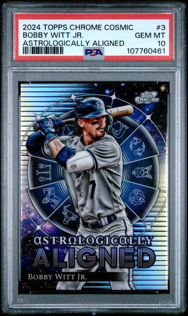 2024 Topps Chrome Cosmic Astrologically Aligned Bobby Witt Jr. #3 Gem Mt 10 front