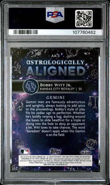 2024 Topps Chrome Cosmic Astrologically Aligned Bobby Witt Jr. #3 Mint 9 back