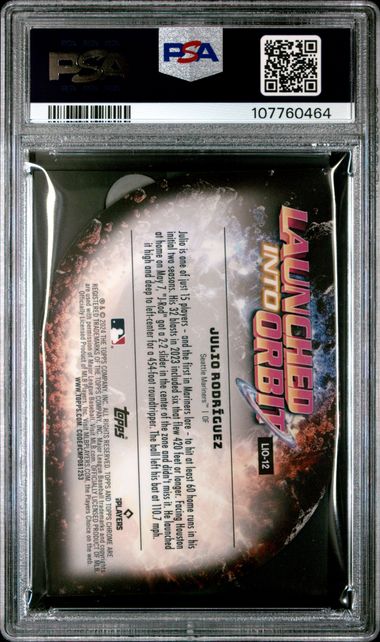 2024 Topps Chrome Cosmic Launched Into Orbit Julio Rodriguez #12 Mint 9 back
