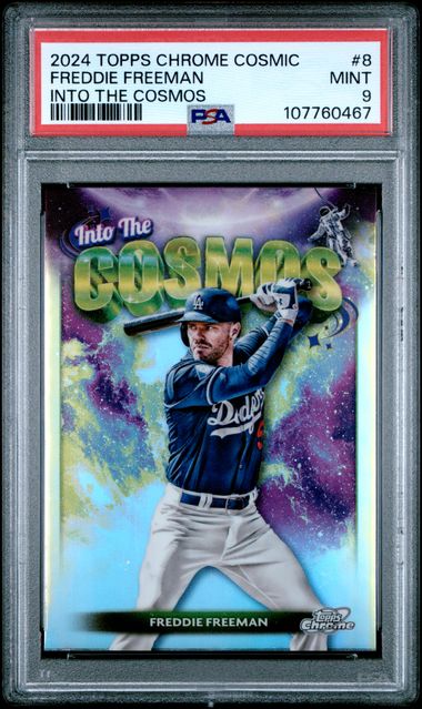 2024 Topps Chrome Cosmic Into The Cosmos Freddie Freeman #8 Mint 9 front