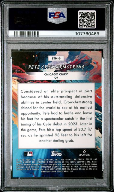 2024 Topps Chrome Cosmic Stars In The Night Pete Crow-Armstrong #6 Mint 9 back