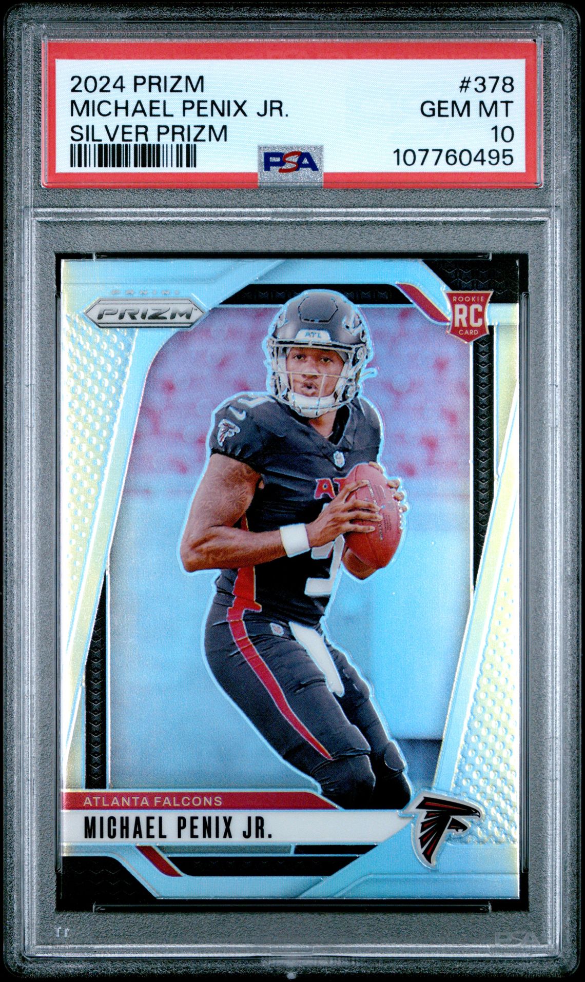 2024 Panini Prizm Michael Penix Jr. #378 (Silver Prizm) Gem Mt 10 front