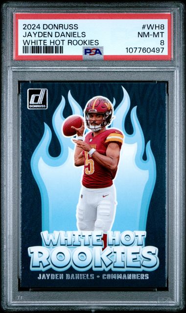 2024 Panini Donruss White Hot Rookies Jayden Daniels #Wh8 Nm-Mt 8 front