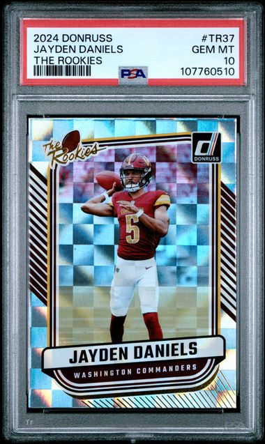 2024 Panini Donruss The Rookies Jayden Daniels #Tr37 Gem Mt 10 front