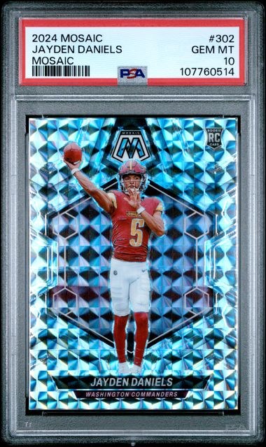 2024 Panini Mosaic Jayden Daniels #302 (Mosaic) Gem Mt 10 front