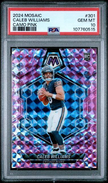 2024 Panini Mosaic Caleb Williams #301 (Camo Pink) Gem Mt 10 front