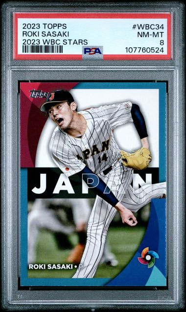 2023 Topps 2023 World Baseball Classic Stars Roki Sasaki #Wbc34 (2023 Wbc Stars) Nm-Mt 8 front