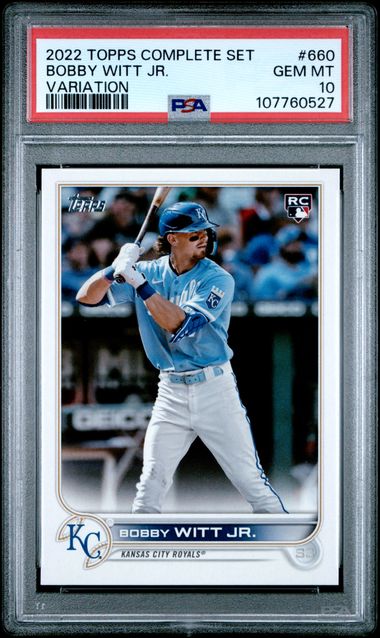2022 Topps Complete Set Bobby Witt Jr. #660 (Variation) Gem Mt 10 front