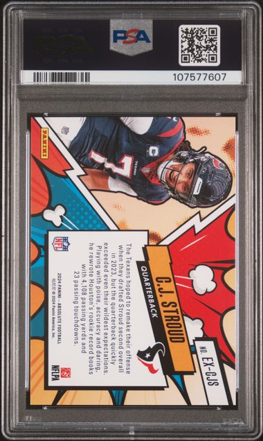 2024 Panini Absolute Explosive Cj Stroud #Excjs Gem Mt 10 back