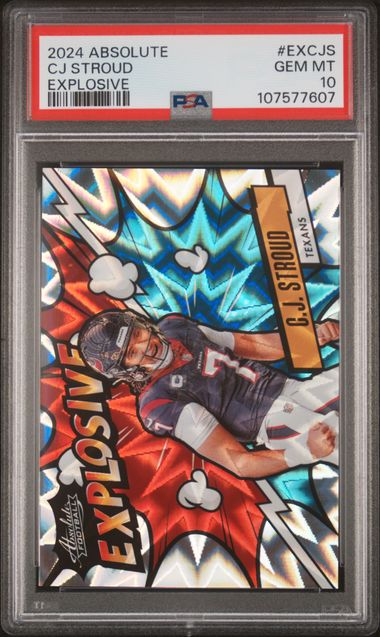 2024 Panini Absolute Explosive Cj Stroud #Excjs Gem Mt 10 front