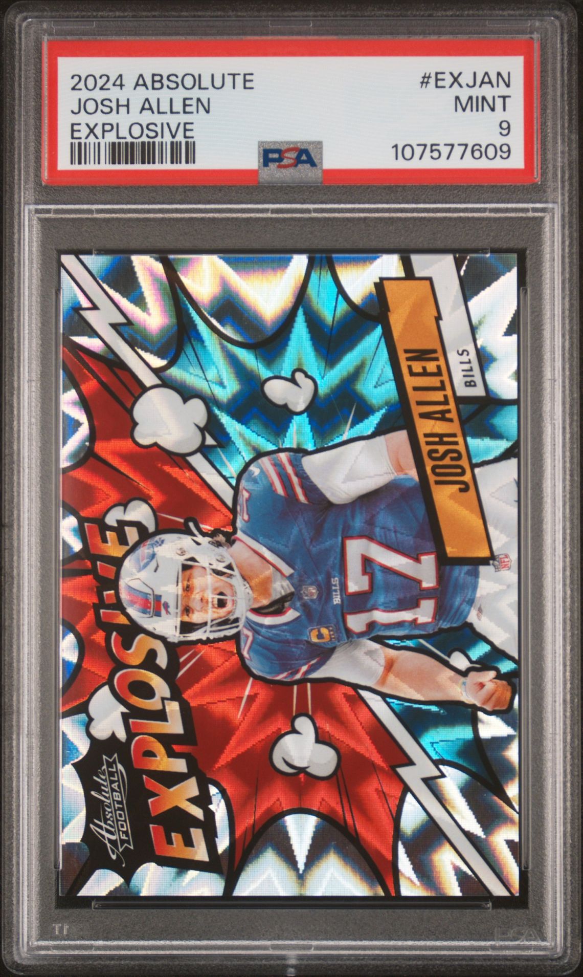 2024 Panini Absolute Explosive Josh Allen #Exjan Mint 9 front