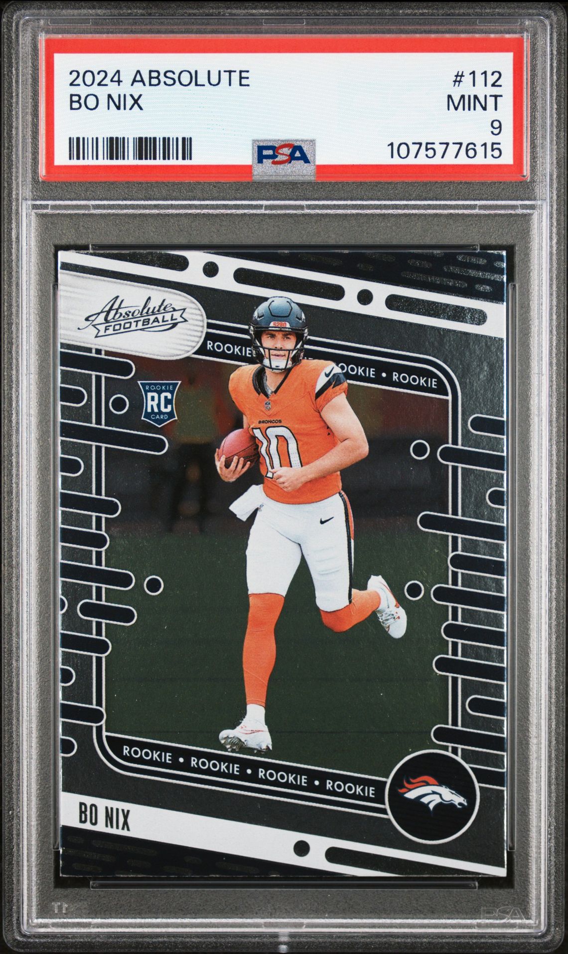 2024 Panini Absolute Bo Nix #112 Mint 9 front