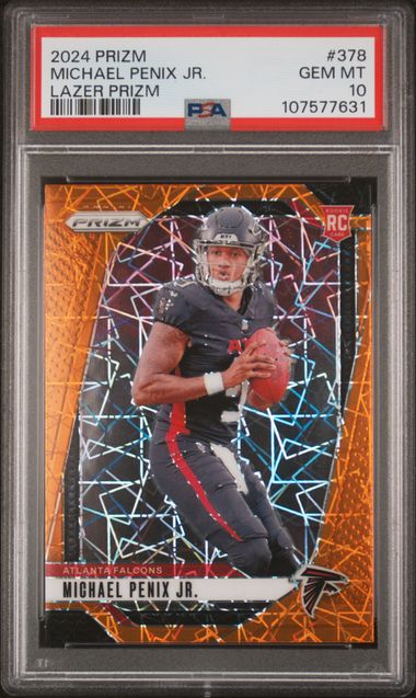 2024 Panini Prizm Michael Penix Jr. #378 (Lazer Prizm) Gem Mt 10 front