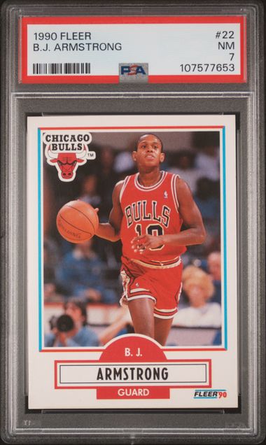 1990 Fleer B.j. Armstrong #22 Nm 7 front