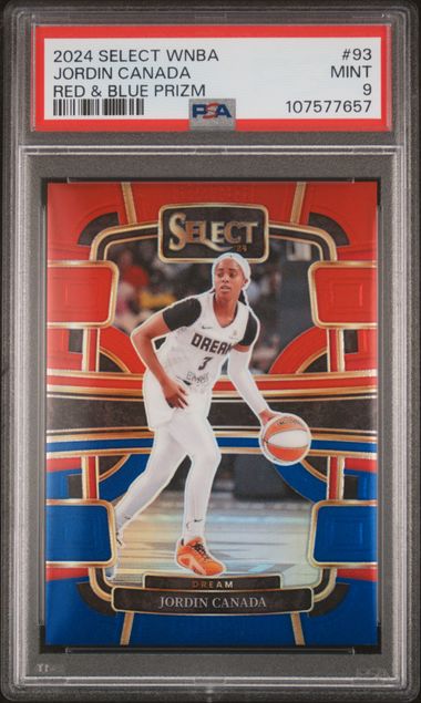 2024 Panini Select Wnba Jordin Canada #93 (Red & Blue Prizm) Mint 9 front