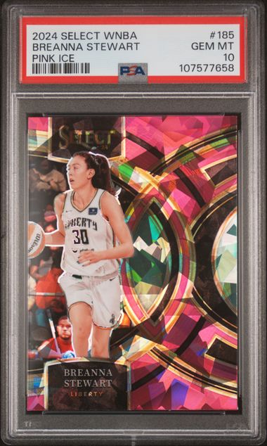 2024 Panini Select Wnba Breanna Stewart #185 (Pink Ice) Gem Mt 10 front