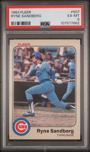 1983 Fleer Ryne Sandberg #507 Ex-Mt 6 front