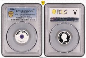 2024-C $2 War Animal Remembrance Ag Colorized PR70DCAM