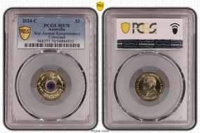 2024-C $2 War Animal Remembrance Colorized MS70