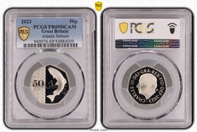 2023 50p Atlantic Salmon PR69DCAM